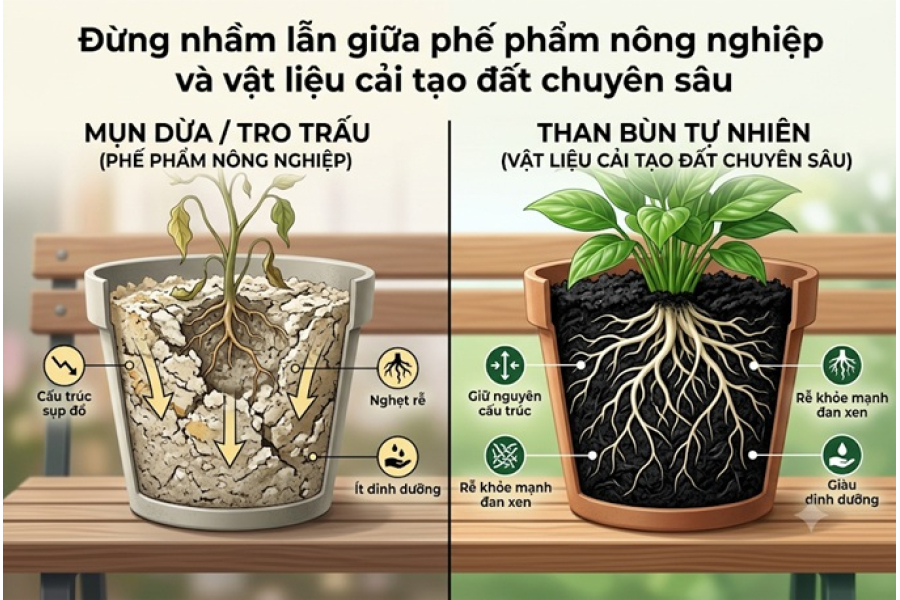 Than bùn tự nhiên – Nguồn hữu cơ sinh thái quý giá nhất cho nông nghiệp hiện đại. Không thể thay thế bằng xơ dừa hay tro trấu!